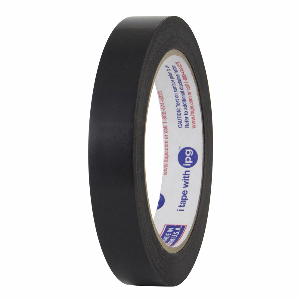 Intertape® 2.7-Mil. 197 Black Utility-Grade Strapping Tape (18 mm. x 55 m., 96/Case)